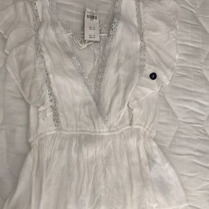 Abercrombie all white blouse size small